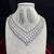 lavender teardrop cz bridal necklace set, wedding crystal dangle earrings