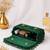 Green shoulder strap beaded clutches for women