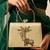 Gold shoulder strap satin embroidery clutches for women