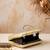 Gold shoulder strap satin embroidery clutches for women