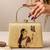 Beige shoulder strap satin embroidery clutches for women