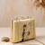 Beige shoulder strap satin embroidery clutches for women