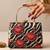 Black shoulder strap satin embroidery clutches for women