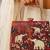 Red shoulder strap satin embroidery clutches for women