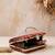 Red shoulder strap satin embroidery clutches for women