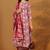 Floral printed cotton round neck kurta trouser & dupatta set