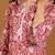 Floral printed cotton round neck kurta trouser & dupatta set