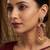Gold-plated ethnic jewelry with magenta stones for women