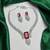 ruby red emerald cut necklace set with marquise cz accents bridal jewellery