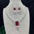 ruby red emerald cut necklace set with marquise cz accents bridal jewellery