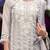 Floral Embroidered Sequinned Straight Kurta with Trouser & Dupatta