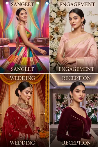 Gold-plated ethnic jewelry with magenta stones for women