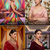 Gold-plated ethnic jewelry with magenta stones for women