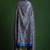 Floral embroidered cotton round neck kurta trouser & dupatta set