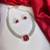 cz ruby necklace & earrings set: bridal statement jewellery