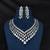 cubic zirconia statement necklace earrings set, bridal wedding jewellery, diamond replica chandelier set