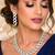 crystal cuban link bridal jewellery set, necklace, earrings, nose ring, silver plated