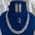 crystal cuban link bridal jewellery set, necklace, earrings, nose ring, silver plated