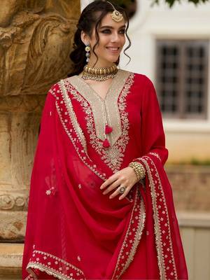 Women Ethnic Motifs Embroidered Mirror Work Kurta with Trousers & With Dupatta 2
