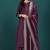 Floral printed cotton round neck kurta trouser & dupatta set