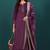 Floral printed cotton round neck kurta trouser & dupatta set
