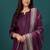 Floral printed cotton round neck kurta trouser & dupatta set
