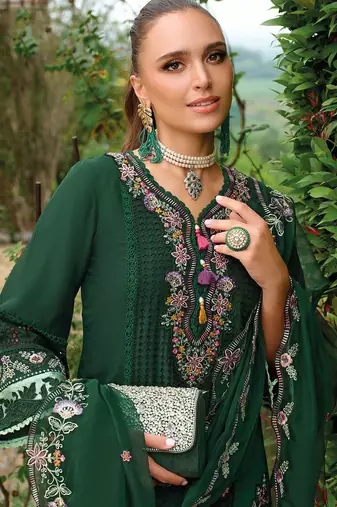 Women Ethnic Motifs Embroidered Thread Work Kurta with Trousers & With Dupatta