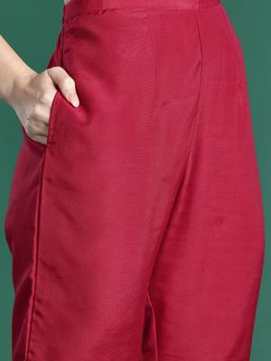 Ethnic Motifs Embroidered Kurta with Trousers & Dupatta 4