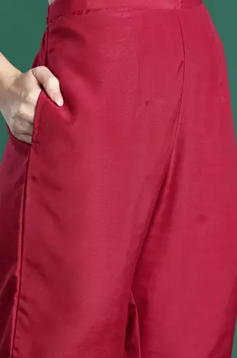 Ethnic Motifs Embroidered Kurta with Trousers & Dupatta