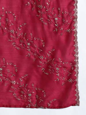 Ethnic Motifs Embroidered Kurta with Trousers & Dupatta 5