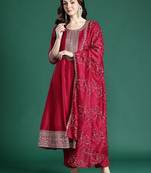 Ethnic Motifs Embroidered Kurta with Trousers & Dupatta