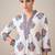 Floral Printed V-Neck Cotton A-Line Kurta With Trousers