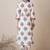 Floral Printed V-Neck Cotton A-Line Kurta With Trousers