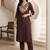 Women Embroidered Sequinned Kurta with Trousers