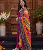 Women Ethnic Motifs Embroidered Thread Work Kurta with Trousers & With Dupatta