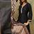 Floral embroidered cotton v neck kurta trouser & dupatta set