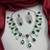 emerald green teardrop bridal jewellery set: crystal cz choker necklace & earrings