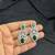 emerald green teardrop bridal jewellery set: crystal cz choker necklace & earrings
