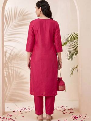 Women Ethnic Motifs Embroidered Regular Kurta with Trousers & With Dupatta 3