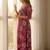 Floral Printed V-Neck Cotton A-Line Kurta With Trouser