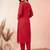 Women Ethnic Motifs Embroidered Thread Work Kurta with Trousers & With Dupatta