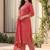 Women Ethnic Motifs Printed Thread Work Cotton Kurta with Trousers & With Dupatta
