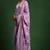 Floral embroidered cotton v neck kurta trouser & dupatta set