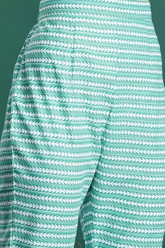 Floral Printed Cotton Kurta with Trousers & Dupatta