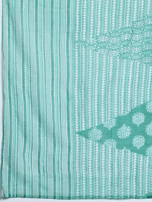 Floral Printed Cotton Kurta with Trousers & Dupatta 4