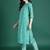 Floral Printed Cotton Kurta with Trousers & Dupatta