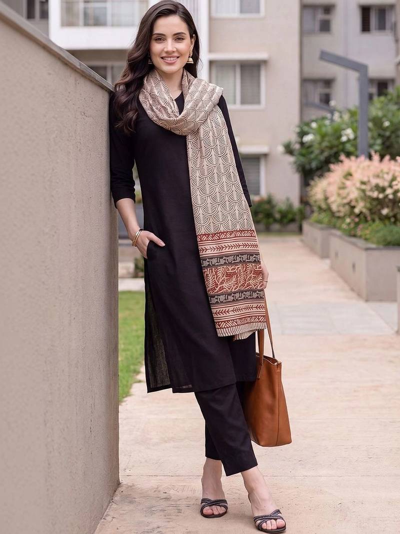 Women Ethnic Motifs Kurta with Trousers & With Dupatta