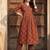 Women Ethnic Motifs Printed Empire Sequinned Cotton Kurta with Trousers