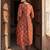 Women Ethnic Motifs Printed Empire Sequinned Cotton Kurta with Trousers
