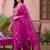 Women Floral Embroidered Thread Work Kurta with Trousers & With Dupatta